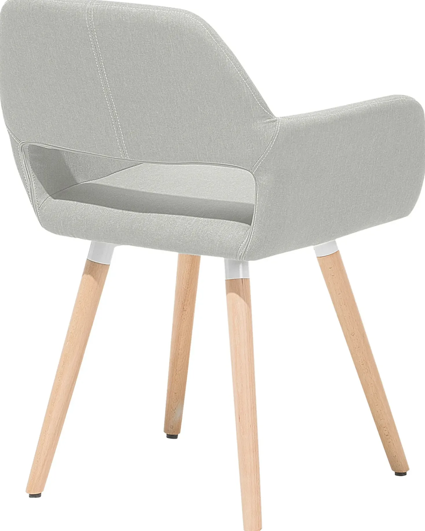 Set di 2 sedie da pranzo CHICAGO Tessuto Grigio chiaro