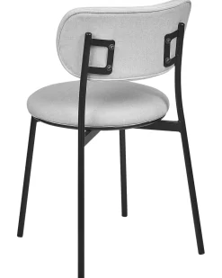 Set di 2 sedie da pranzo CASEY Tessuto Grigio chiaro