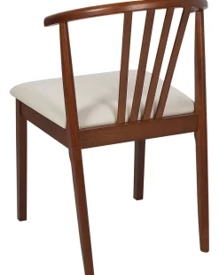 Set di 2 sedie da pranzo CRAIG Legno Marrone scuro/Beige