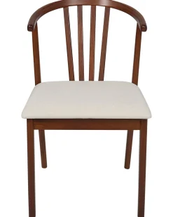 Set di 2 sedie da pranzo CRAIG Legno Marrone scuro/Beige