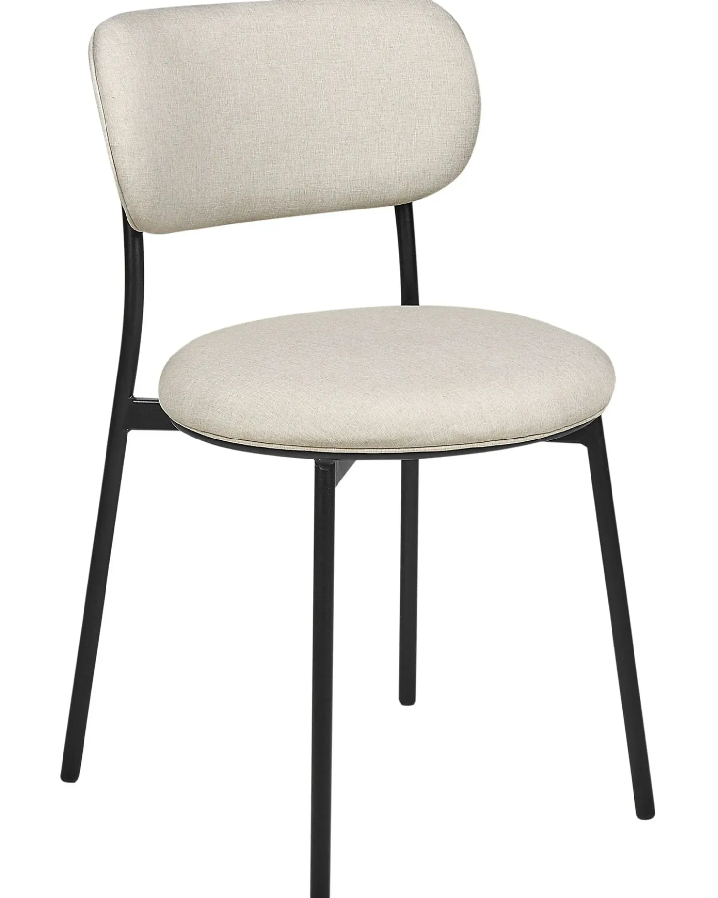 Set di 2 sedie da pranzo CASEY Tessuto Beige chiaro