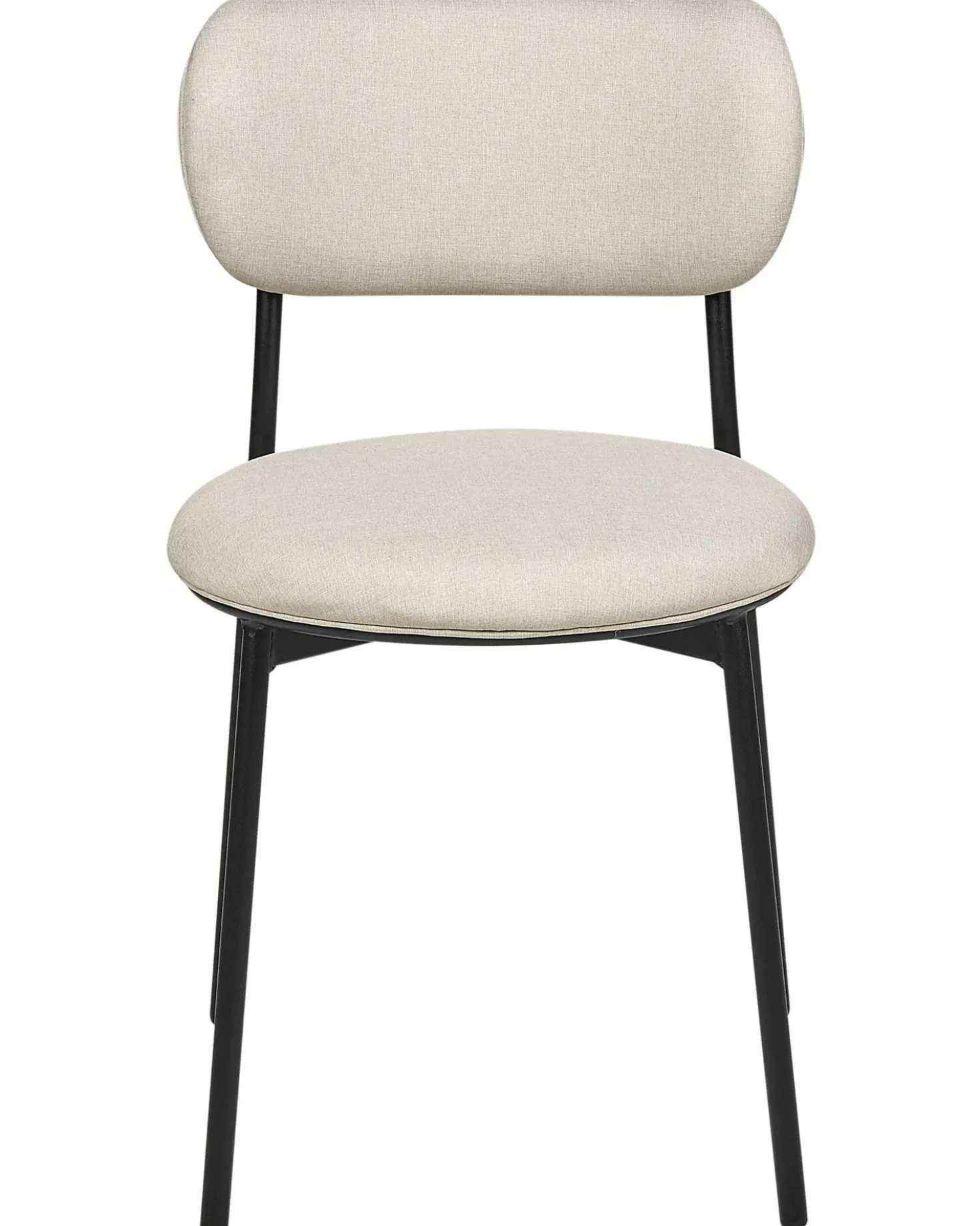 Set di 2 sedie da pranzo CASEY Tessuto Beige chiaro
