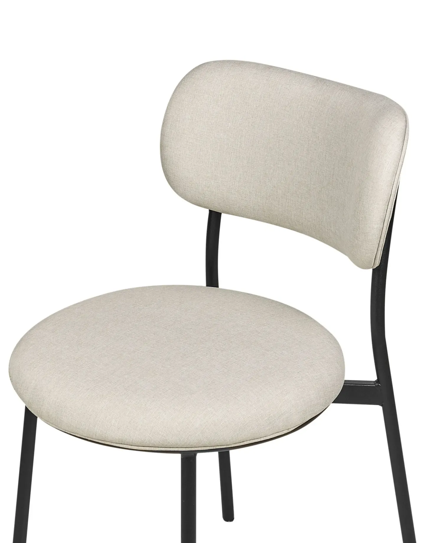 Set di 2 sedie da pranzo CASEY Tessuto Beige chiaro