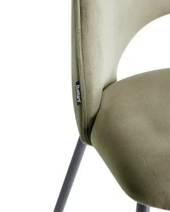 Set di 2 sedie da pranzo COVELO Velluto Verde scuro