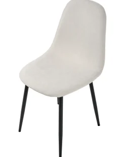 Set di 4 sedie da pranzo CRANDALL Tessuto Beige chiaro