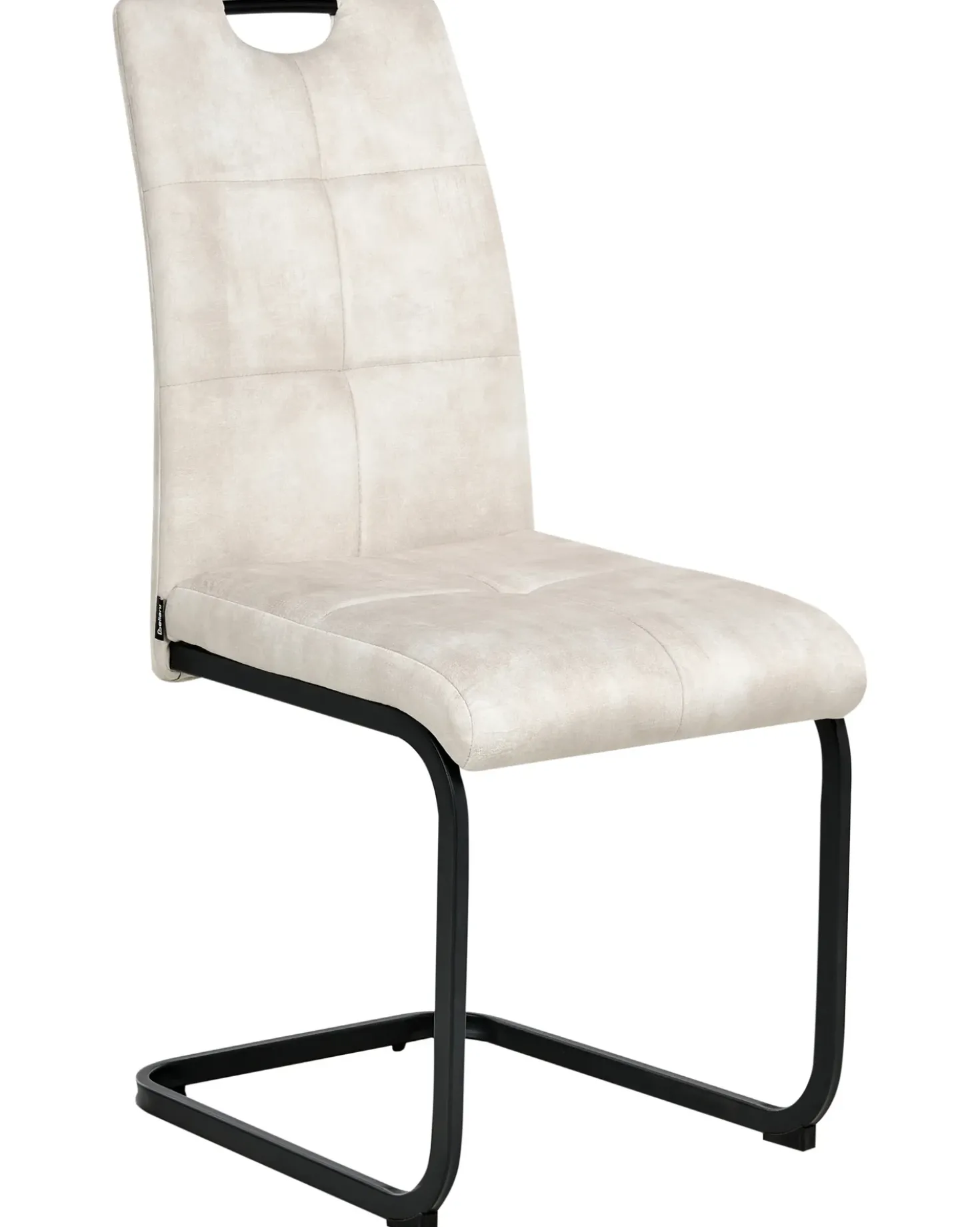 Set di 4 sedie da pranzo CISCO Tessuto Beige chiaro