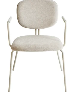 Set di 2 sedie da pranzo CARILLE Ciniglia Beige chiaro