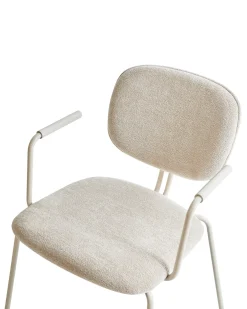 Set di 2 sedie da pranzo CARILLE Ciniglia Beige chiaro