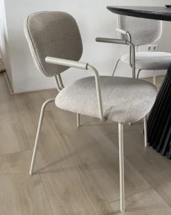 Set di 2 sedie da pranzo CARILLE Ciniglia Beige chiaro