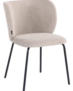 Set di 2 sedie da pranzo CALERA Tessuto Tortora