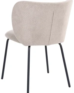Set di 2 sedie da pranzo CALERA Tessuto Tortora