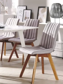 Set di 2 sedie da pranzo CALGARY Tessuto Tortora