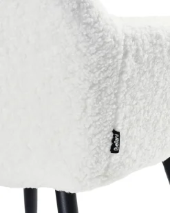 Set di 2 sedie da pranzo CASMALIA Bouclé Bianco sporco