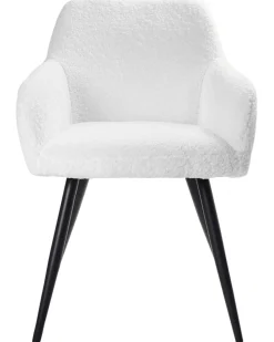Set di 2 sedie da pranzo CASMALIA Bouclé Bianco sporco