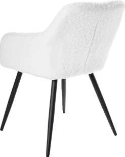 Set di 2 sedie da pranzo CASMALIA Bouclé Bianco sporco