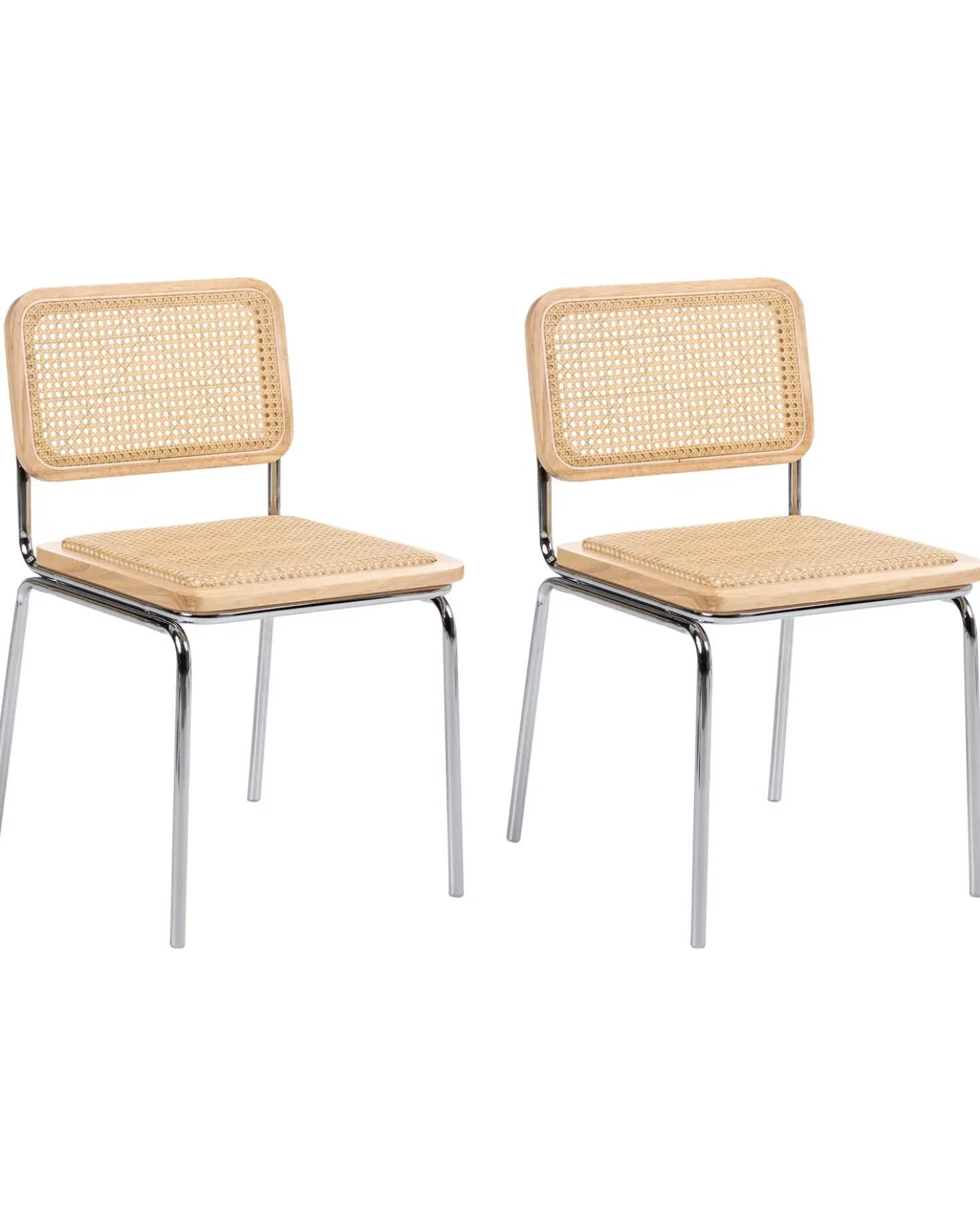 Set di 2 sedie da pranzo CORVALLIS Rattan sintetico (PE) Marrone chiaro