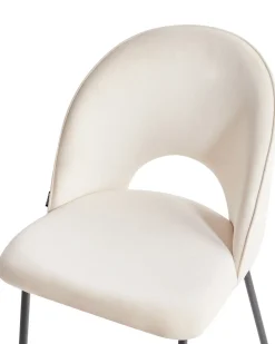 Set di 2 sedie da pranzo COVELO Tessuto Beige chiaro