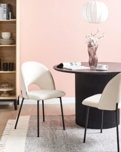 Set di 2 sedie da pranzo COVELO Tessuto Beige chiaro