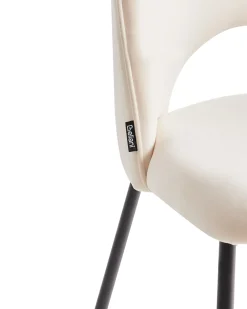 Set di 2 sedie da pranzo COVELO Tessuto Beige chiaro