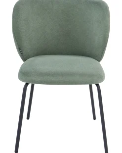 Set di 2 sedie da pranzo CALERA Tessuto Verde chiaro