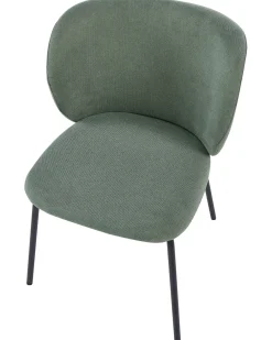 Set di 2 sedie da pranzo CALERA Tessuto Verde chiaro