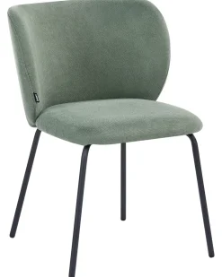 Set di 2 sedie da pranzo CALERA Tessuto Verde chiaro