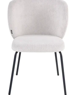 Set di 2 sedie da pranzo CALERA Tessuto Bianco sporco