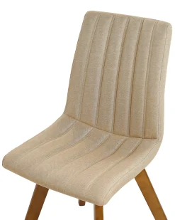 Set di 2 sedie da pranzo CALGARY Tessuto Beige sabbia