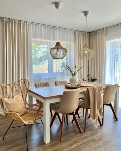 Set di 2 sedie da pranzo CALGARY Tessuto Beige sabbia