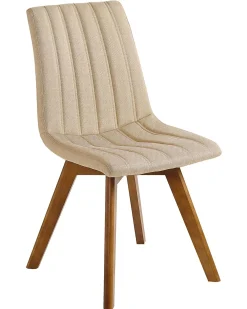 Set di 2 sedie da pranzo CALGARY Tessuto Beige sabbia