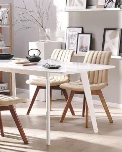 Set di 2 sedie da pranzo CALGARY Tessuto Beige sabbia
