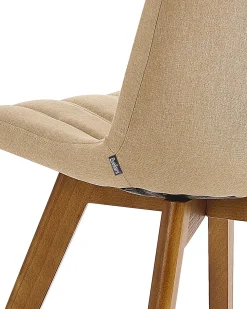 Set di 2 sedie da pranzo CALGARY Tessuto Beige sabbia