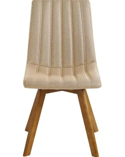 Set di 2 sedie da pranzo CALGARY Tessuto Beige sabbia