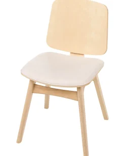 Set di 2 sedie da pranzo CHARLESTON Legno Marrone chiaro/Beige chiaro
