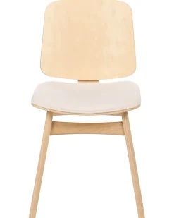 Set di 2 sedie da pranzo CHARLESTON Legno Marrone chiaro/Beige chiaro