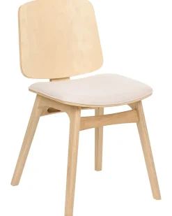 Set di 2 sedie da pranzo CHARLESTON Legno Marrone chiaro/Beige chiaro