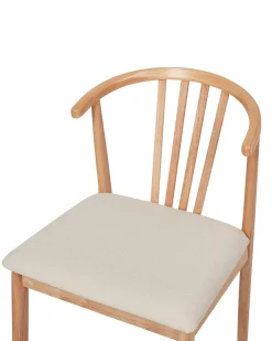 Set di 2 sedie da pranzo CRAIG Legno Marrone chiaro/Beige