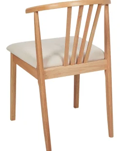 Set di 2 sedie da pranzo CRAIG Legno Marrone chiaro/Beige