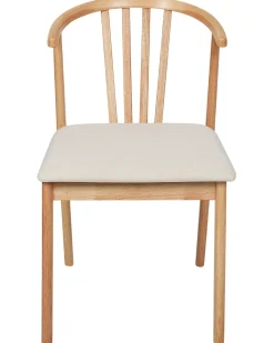 Set di 2 sedie da pranzo CRAIG Legno Marrone chiaro/Beige