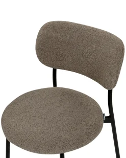 Set di 2 sedie da pranzo CASEY Bouclé Tortora