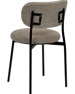 Set di 2 sedie da pranzo CASEY Bouclé Tortora