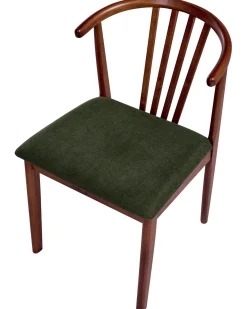 Set di 2 sedie da pranzo CRAIG Legno Marrone scuro/Verde