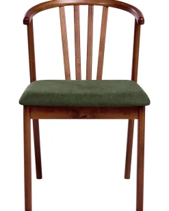Set di 2 sedie da pranzo CRAIG Legno Marrone scuro/Verde