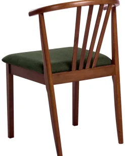 Set di 2 sedie da pranzo CRAIG Legno Marrone scuro/Verde