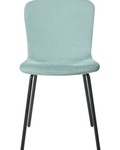 Set di 4 sedie da pranzo CALDWELL Tessuto Verde menta