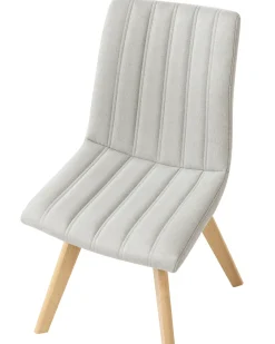 Set di 2 sedie da pranzo CALGARY Tessuto Grigio chiaro