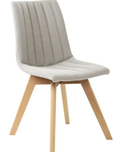 Set di 2 sedie da pranzo CALGARY Tessuto Grigio chiaro