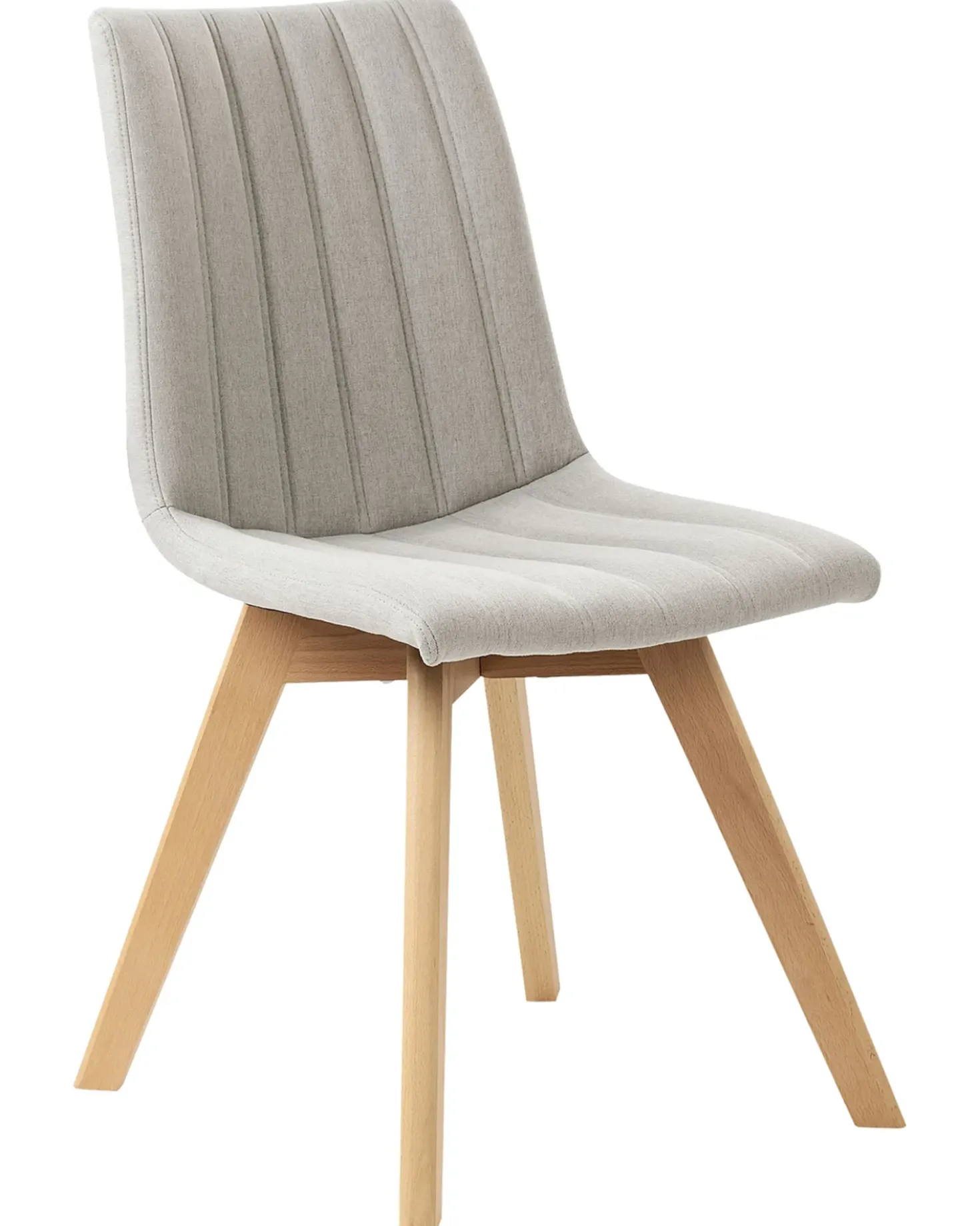 Set di 2 sedie da pranzo CALGARY Tessuto Grigio chiaro