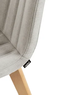 Set di 2 sedie da pranzo CALGARY Tessuto Grigio chiaro