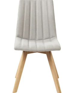 Set di 2 sedie da pranzo CALGARY Tessuto Grigio chiaro